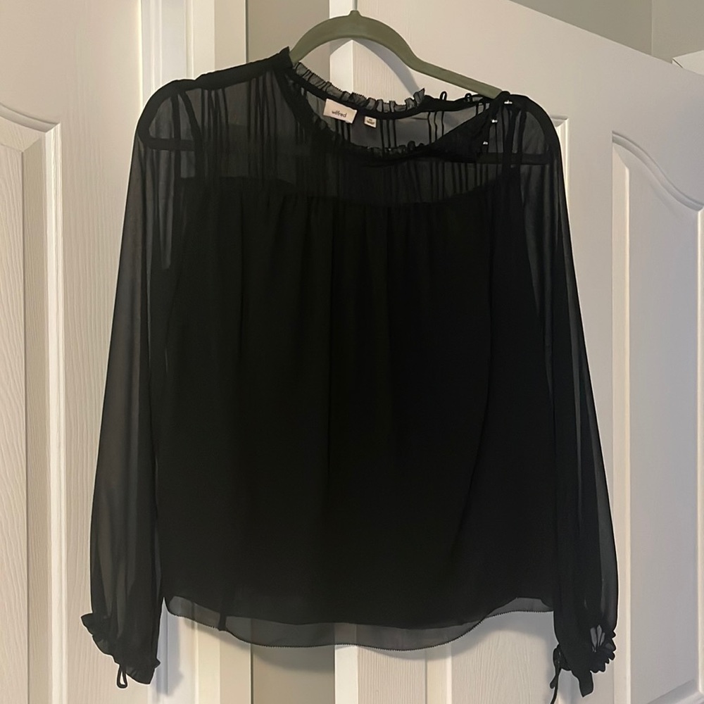 WILFRED BLACK BLOUSE - Picture 1 of 1